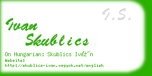 ivan skublics business card